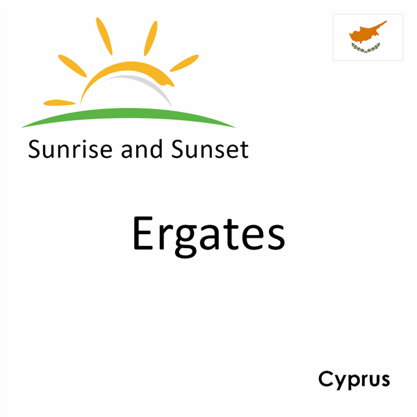 Sunrise and sunset times for Ergates, Cyprus