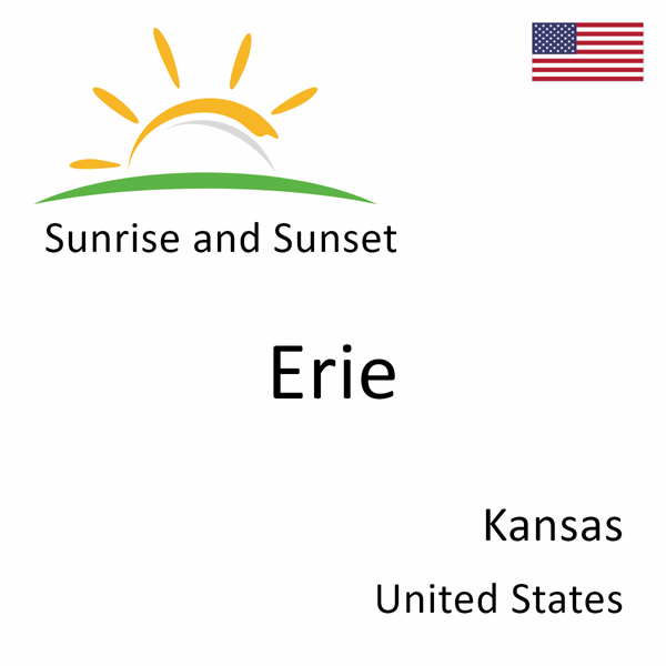 Sunrise and sunset times for Erie, Kansas, United States