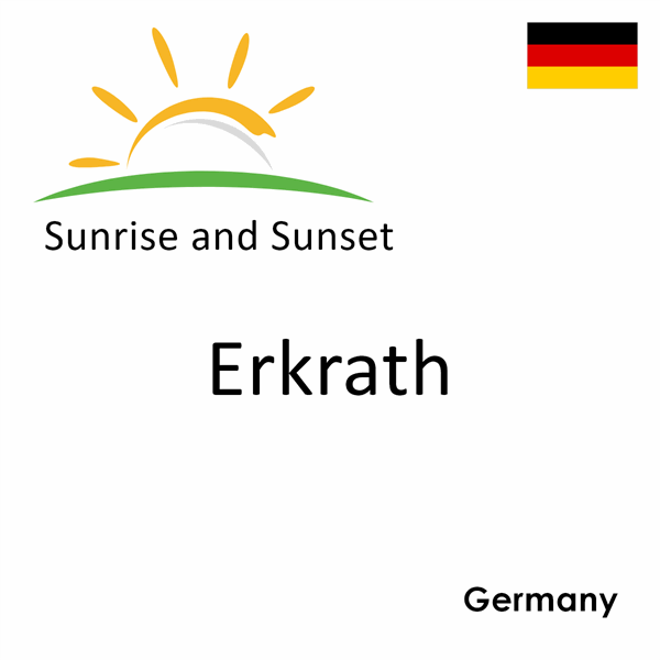 Sunrise and sunset times for Erkrath, Germany