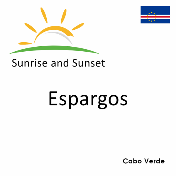 Sunrise and sunset times for Espargos, Cabo Verde