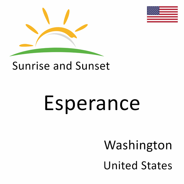 Sunrise and sunset times for Esperance, Washington, United States