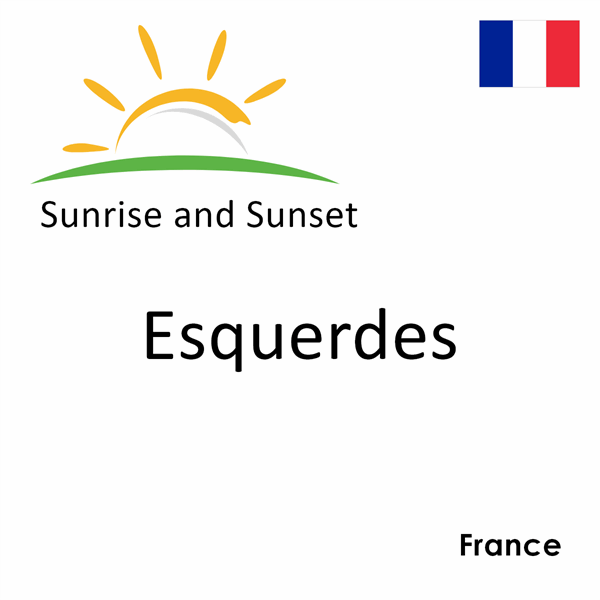 Sunrise and sunset times for Esquerdes, France