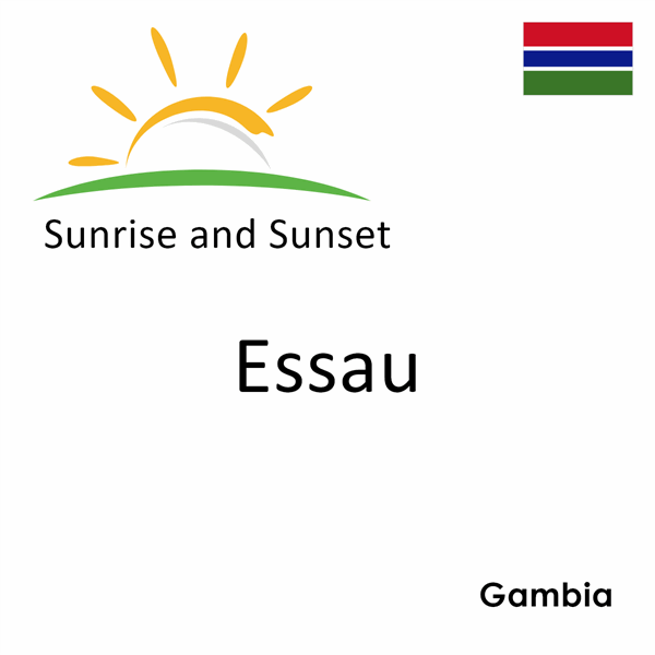 Sunrise and sunset times for Essau, Gambia