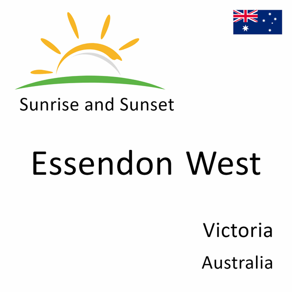 Sunrise and sunset times for Essendon West, Victoria, Australia