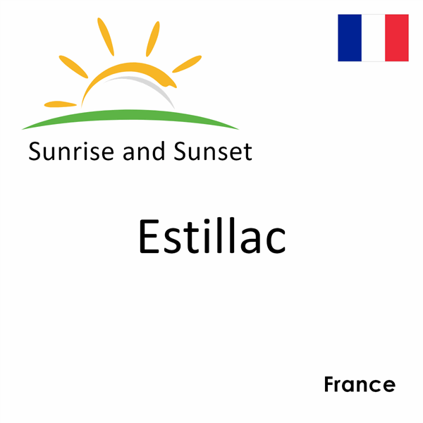 Sunrise and sunset times for Estillac, France