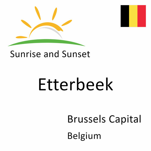 Sunrise and sunset times for Etterbeek, Brussels Capital, Belgium