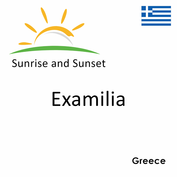 Sunrise and sunset times for Examilia, Greece