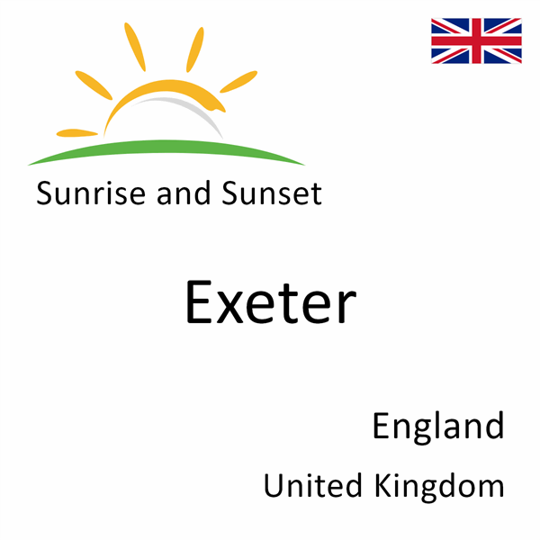 Sunrise and sunset times for Exeter, England, United Kingdom