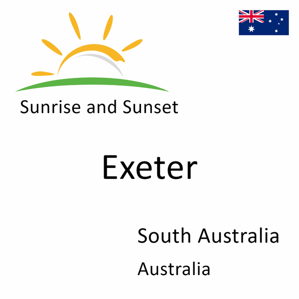 Sunrise and sunset times for Exeter, South Australia, Australia