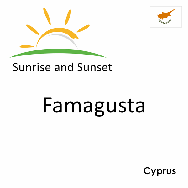 Sunrise and sunset times for Famagusta, Cyprus