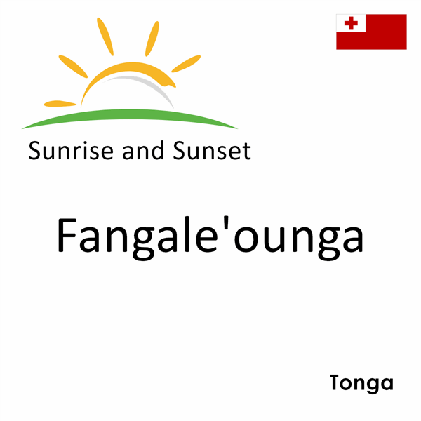Sunrise and sunset times for Fangale'ounga, Tonga