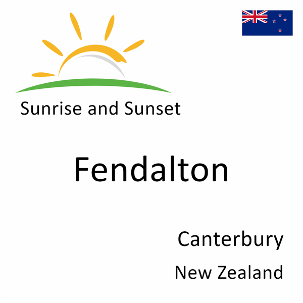Sunrise and sunset times for Fendalton, Canterbury, New Zealand