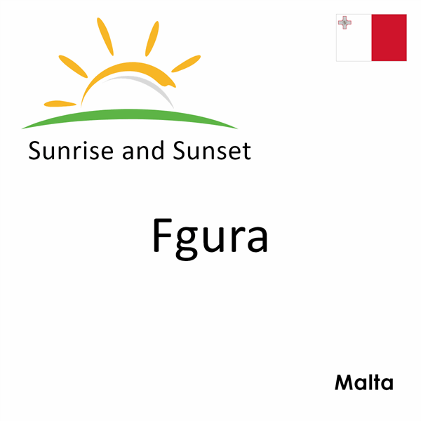 Sunrise and sunset times for Fgura, Malta