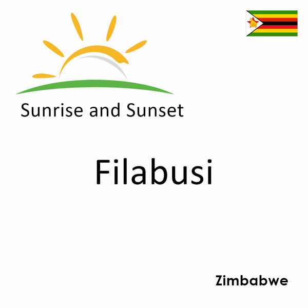 Sunrise and sunset times for Filabusi, Zimbabwe
