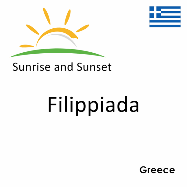 Sunrise and sunset times for Filippiada, Greece