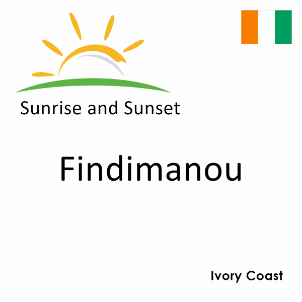 Sunrise and sunset times for Findimanou, Ivory Coast