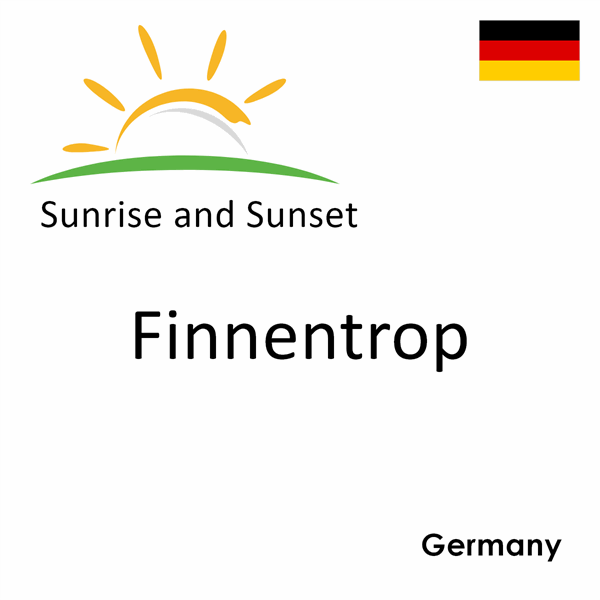 Sunrise and sunset times for Finnentrop, Germany