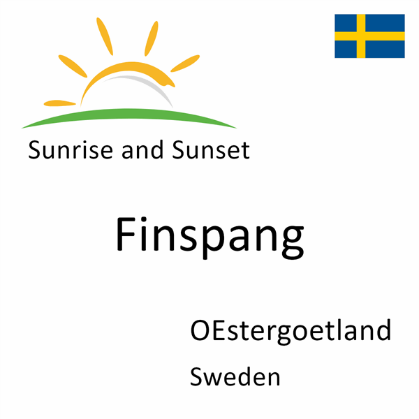 Sunrise and sunset times for Finspang, OEstergoetland, Sweden