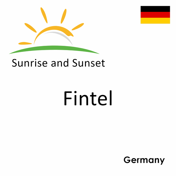 Sunrise and sunset times for Fintel, Germany