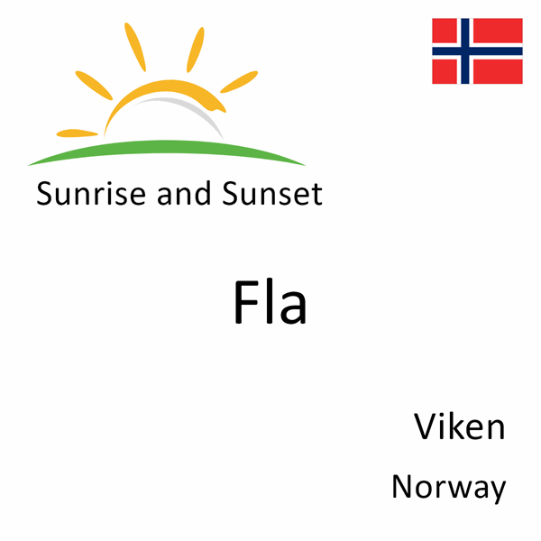 Sunrise and sunset times for Fla, Viken, Norway