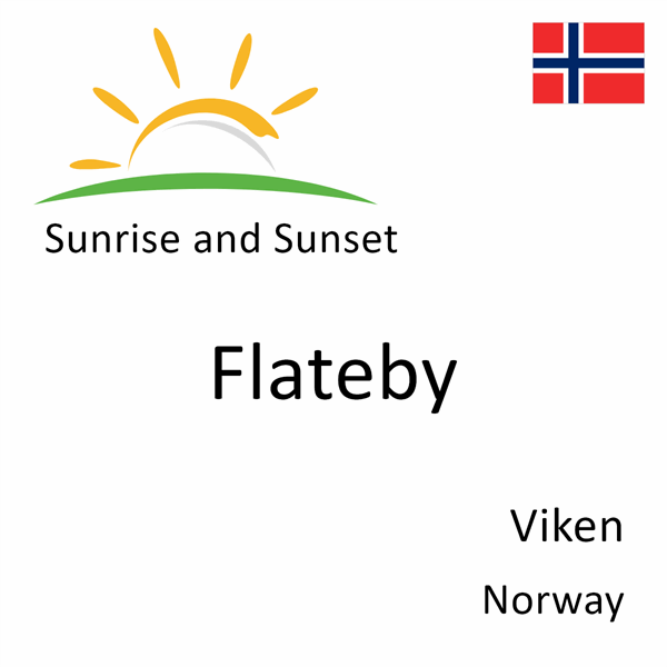 Sunrise and sunset times for Flateby, Viken, Norway
