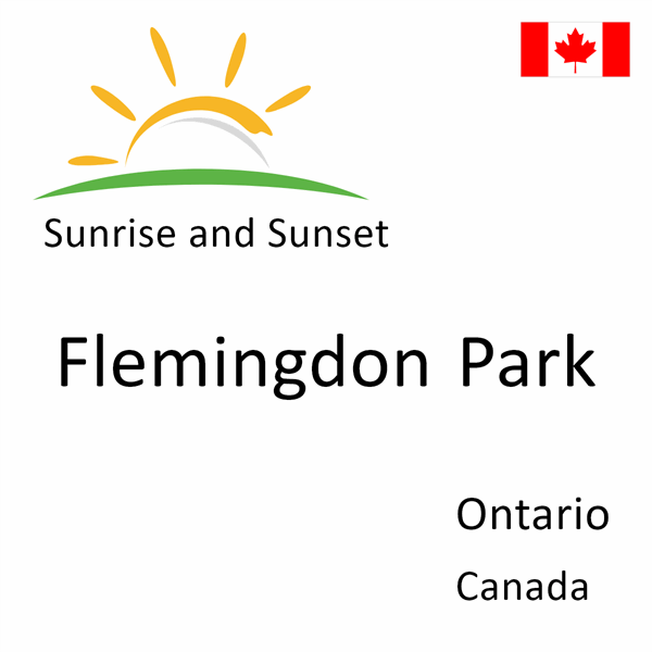 Sunrise and sunset times for Flemingdon Park, Ontario, Canada