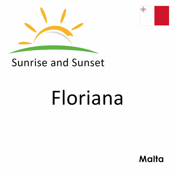 Sunrise and sunset times for Floriana, Malta