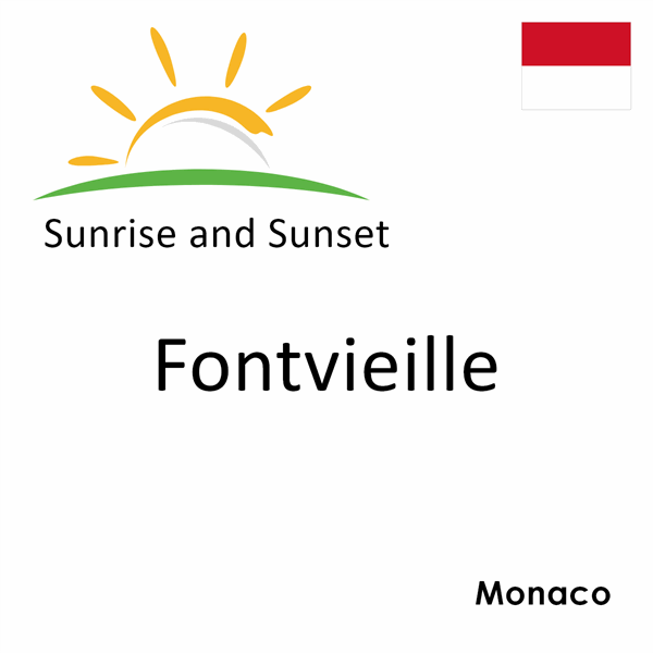 Sunrise and sunset times for Fontvieille, Monaco