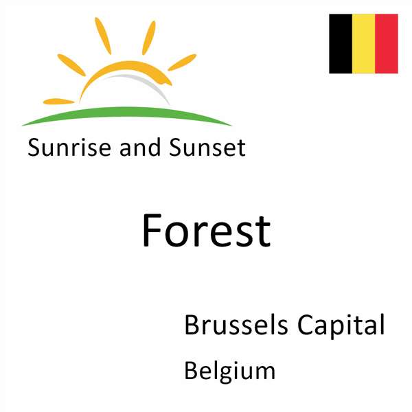 Sunrise and sunset times for Forest, Brussels Capital, Belgium