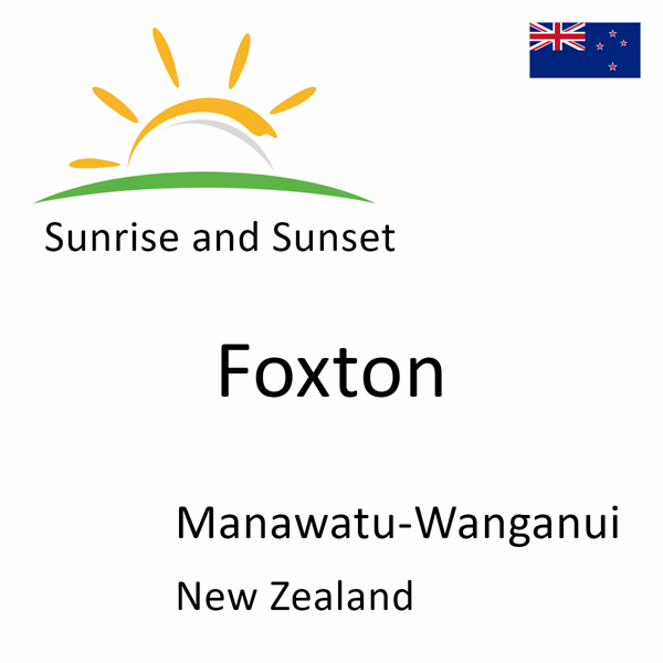 Sunrise and sunset times for Foxton, Manawatu-Wanganui, New Zealand