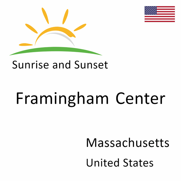 Sunrise and sunset times for Framingham Center, Massachusetts, United States