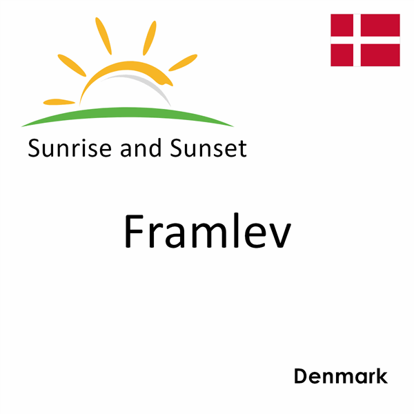 Sunrise and sunset times for Framlev, Denmark