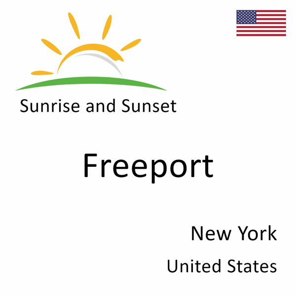 Sunrise and sunset times for Freeport, New York, United States