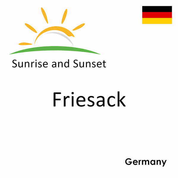 Sunrise and sunset times for Friesack, Germany