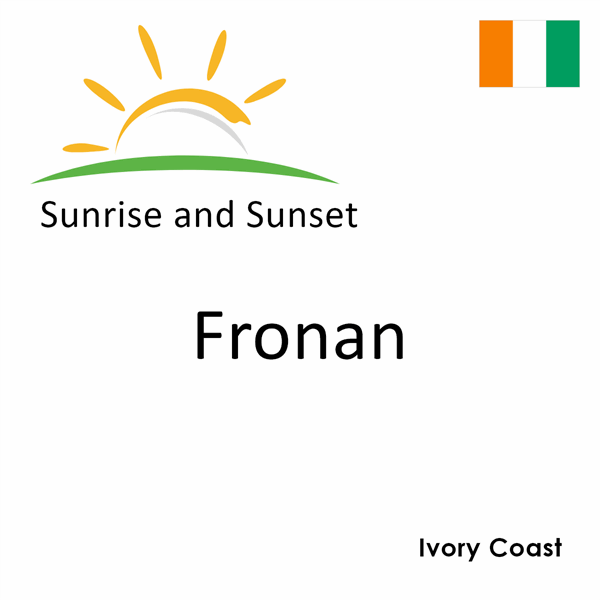 Sunrise and sunset times for Fronan, Ivory Coast