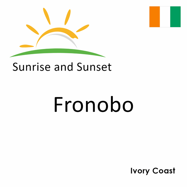 Sunrise and sunset times for Fronobo, Ivory Coast