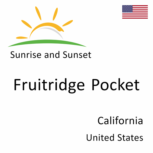 Sunrise and sunset times for Fruitridge Pocket, California, United States