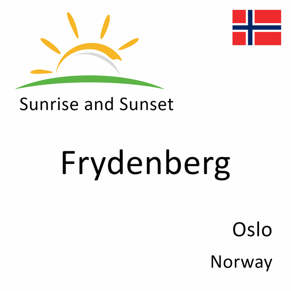 Sunrise and sunset times for Frydenberg, Oslo, Norway