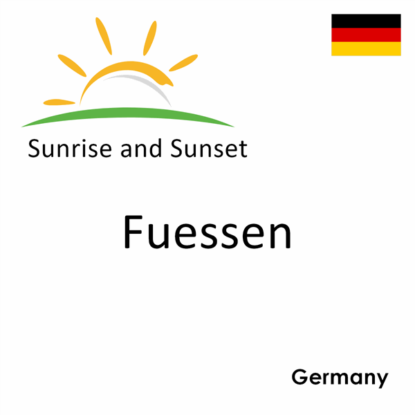 Sunrise and sunset times for Fuessen, Germany