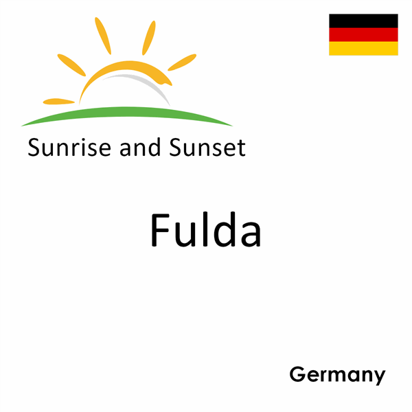 Sunrise and sunset times for Fulda, Germany