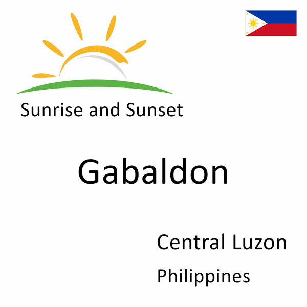 Sunrise and sunset times for Gabaldon, Central Luzon, Philippines