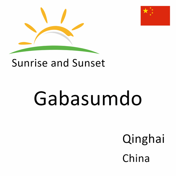 Sunrise and sunset times for Gabasumdo, Qinghai, China