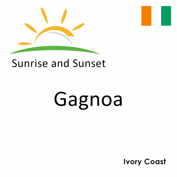 Sunrise and sunset times for Gagnoa, Ivory Coast