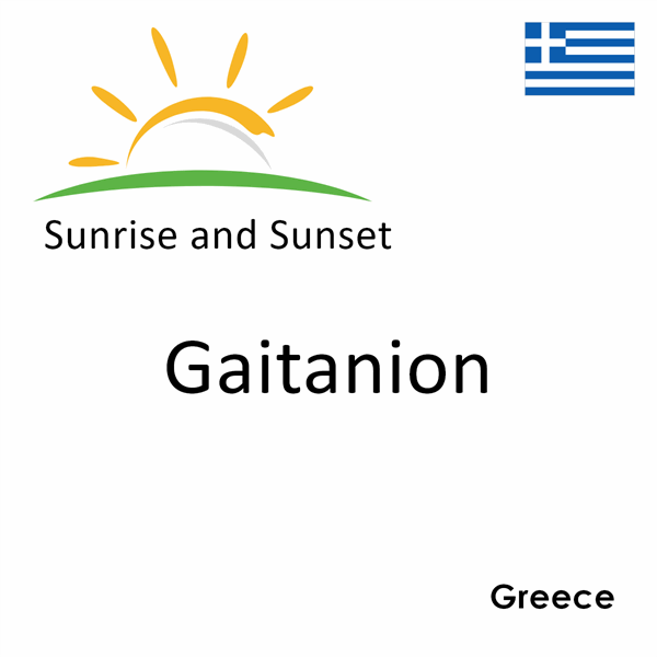 Sunrise and sunset times for Gaitanion, Greece