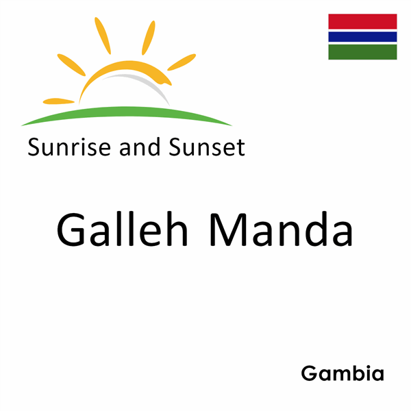 Sunrise and sunset times for Galleh Manda, Gambia