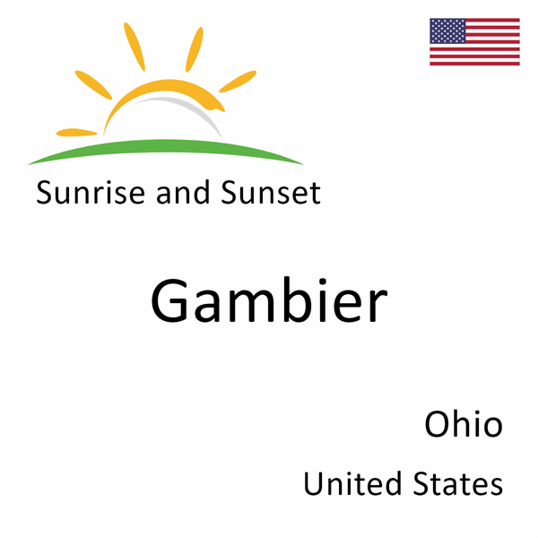 Sunrise and sunset times for Gambier, Ohio, United States