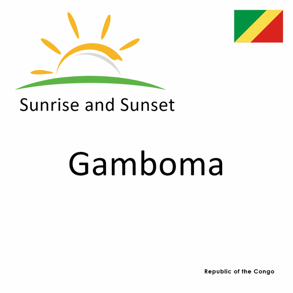 Sunrise and sunset times for Gamboma, Republic of the Congo