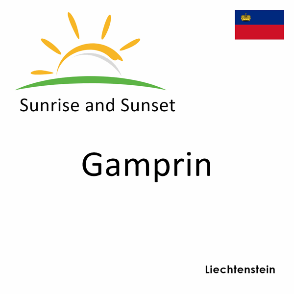 Sunrise and sunset times for Gamprin, Liechtenstein