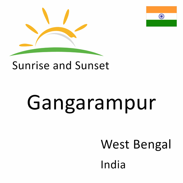 Sunrise and sunset times for Gangarampur, West Bengal, India