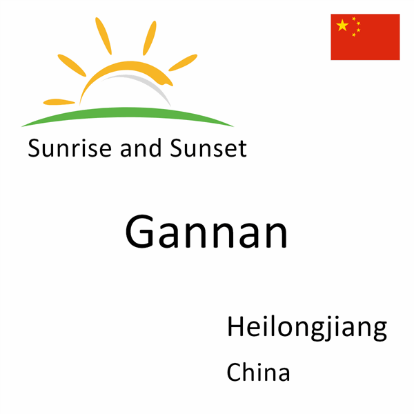 Sunrise and sunset times for Gannan, Heilongjiang, China